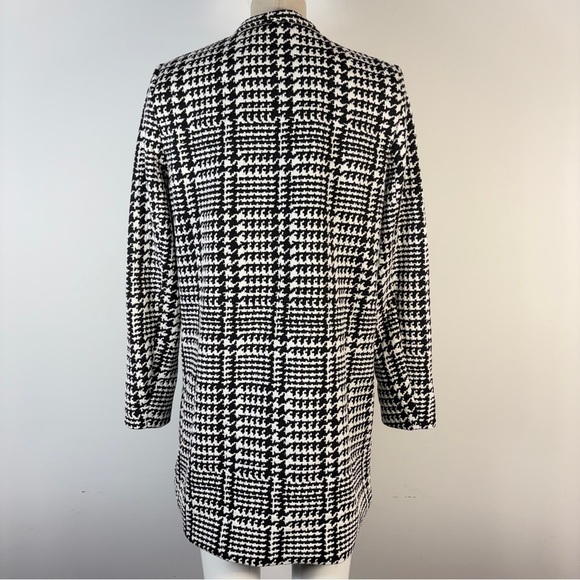 Ellane Rose Chic Houndstooth Pea Coat in Black and White L - Picture 3 of 11